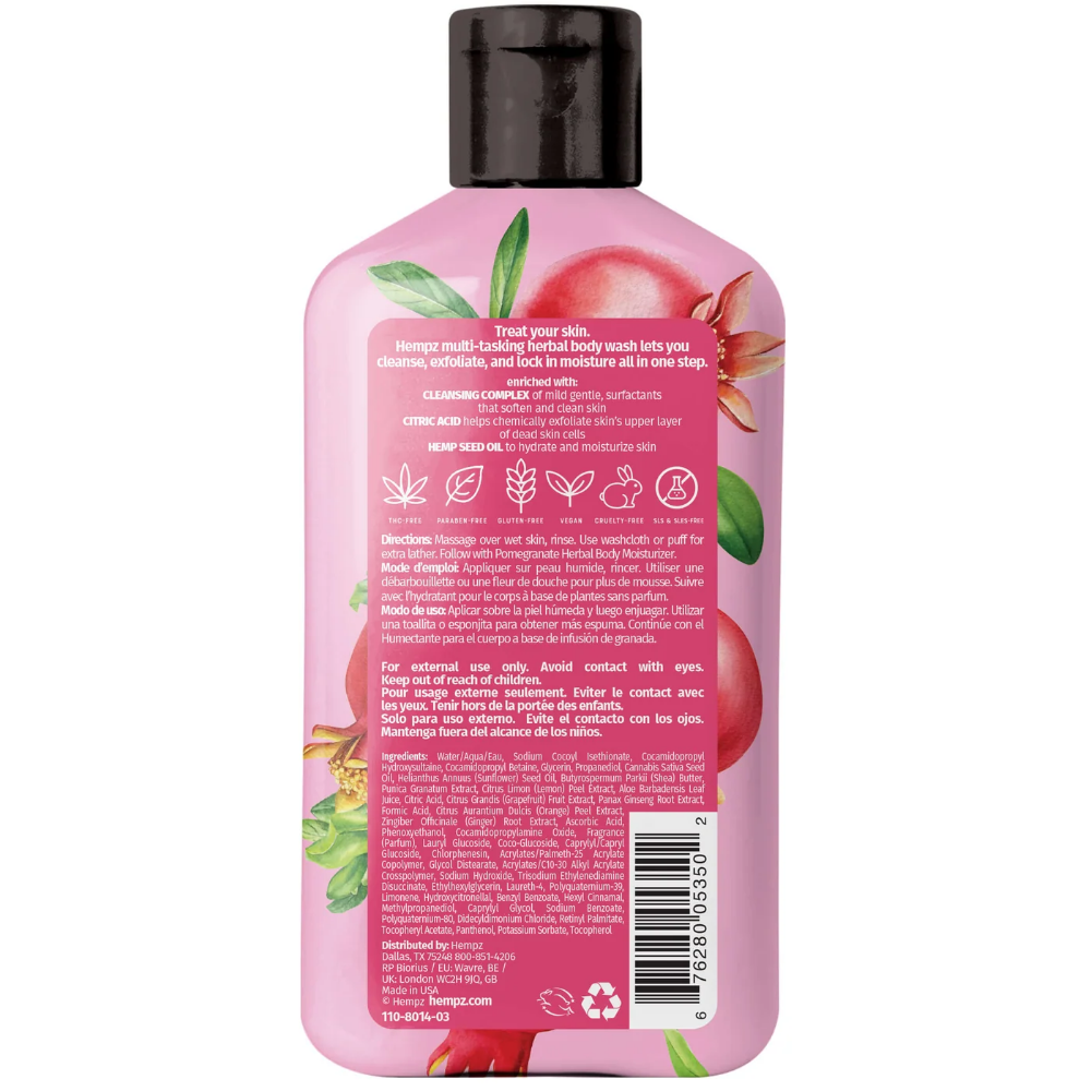 Hempz Pomegranate Herbal Body Wash 500ml