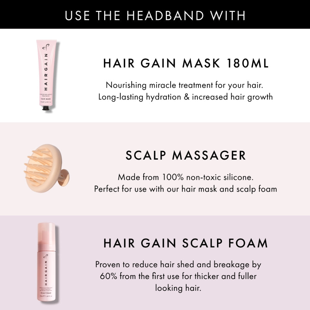 Hair Gain Pink Fabric Headband