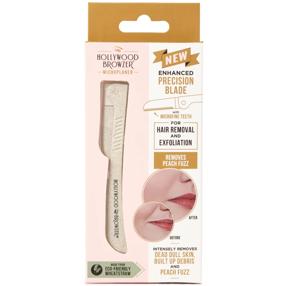 Hollywood Browzer Microplaning Hair Removal & Dermaplaning Tool Pearl