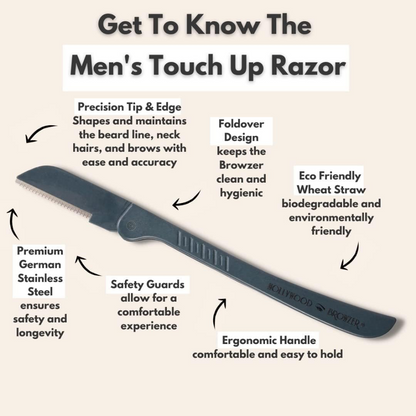 Hollywood Browzer Men's Touch Up Razor Steel
