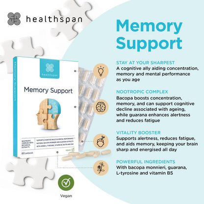 Healthspan Memory Support Nootropic Complex 60 Capsules