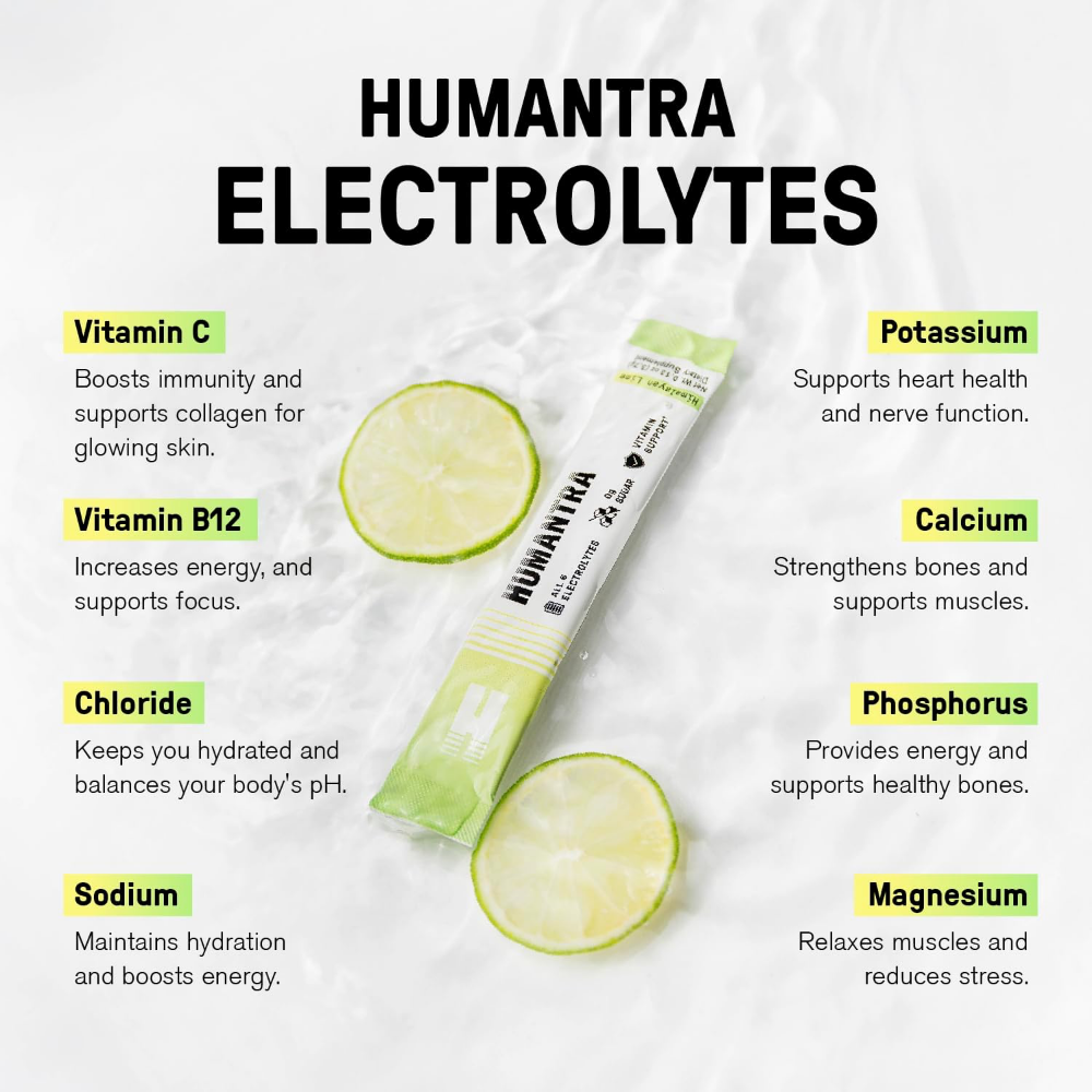 Humantra Himalayan Lime Electrolyte Powder Hydrating Supplement x20