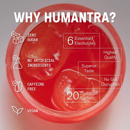 Humantra Berry Pomegranate Electrolyte Powder Hydrating Supplement x20