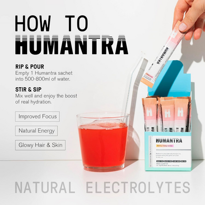 Humantra Berry Pomegranate Electrolyte Powder Hydrating Supplement x20