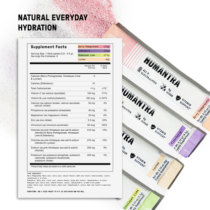 Humantra Electrolyte Powder Hydrating Supplement Trial Pack x8