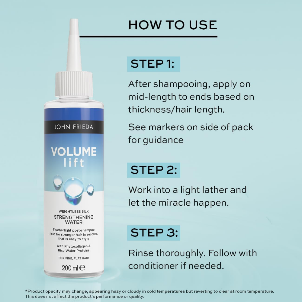 John Frieda Volume Lift Weightless Silk Strengthening Water 200ml