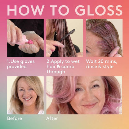 Josh Wood Colour Pink Semi-Permanent Treatment Gloss 100ml