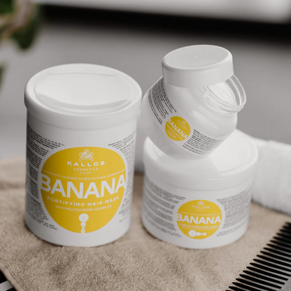 Kallos Cosmetics Banana Fortifying Multivitamin Shampoo & Hair Mask Twin 2 x 1000ml