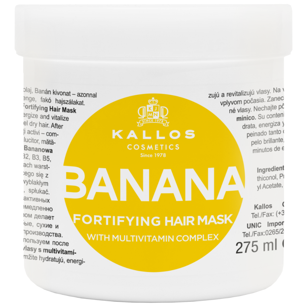 Kallos Cosmetics Banana Fortifying Multivitamin Hair Mask 275ml