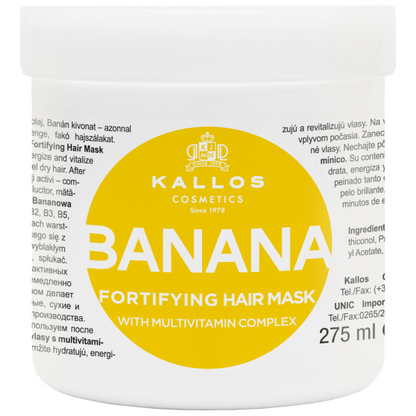 Kallos Cosmetics Banana Fortifying Multivitamin Hair Mask 275ml