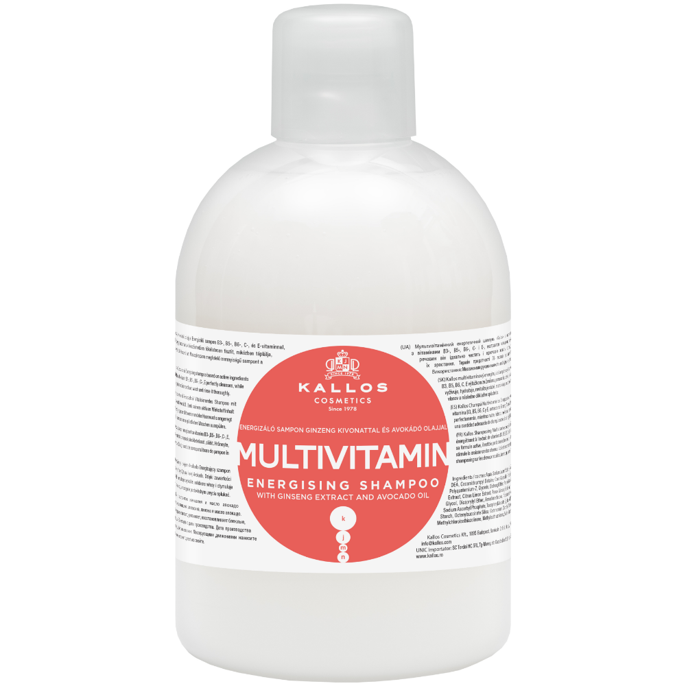 Kallos Cosmetics Multivitamin Energising Shampoo 1000ml