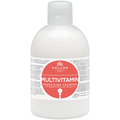 Kallos Cosmetics Multivitamin Energising Shampoo 1000ml