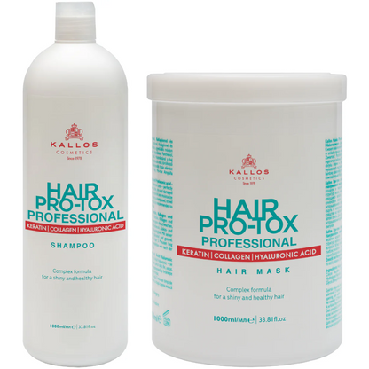 Kallos Cosmetics Hair Pro-Tox Professional Shampoo & Hair Mask Twin 2 x 1000ml