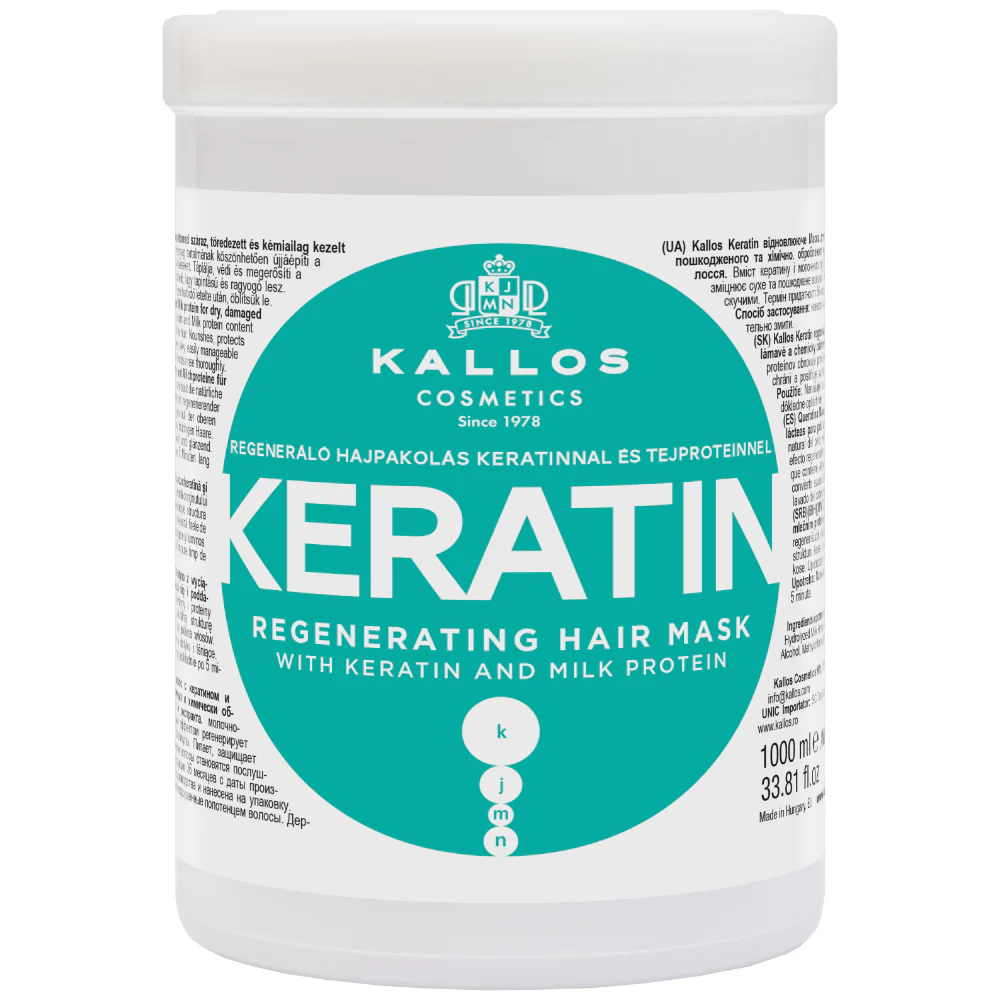 Kallos Cosmetics Keratin Regenerating Shampoo & Hair Mask Twin 2 x 1000ml