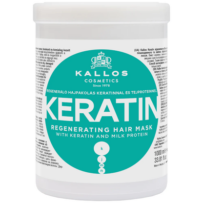 Kallos Cosmetics Keratin Regenerating Shampoo & Hair Mask Twin 2 x 1000ml