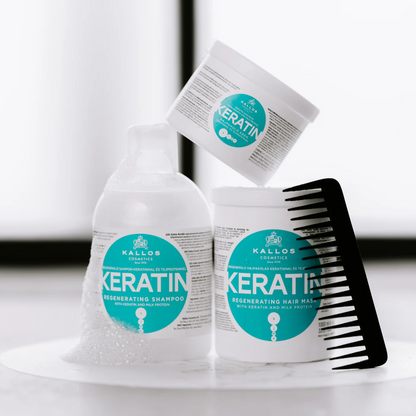 Kallos Cosmetics Keratin Regenerating Shampoo & Hair Mask Twin 2 x 1000ml