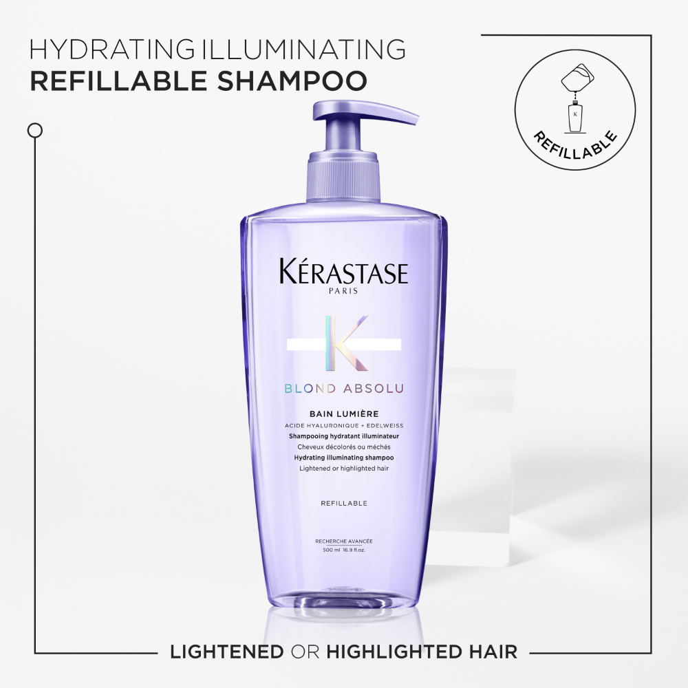 Kérastase Blond Absolu Bain Lumiere Hydrating Illuminating Shampoo Refillable Bottle 500ml
