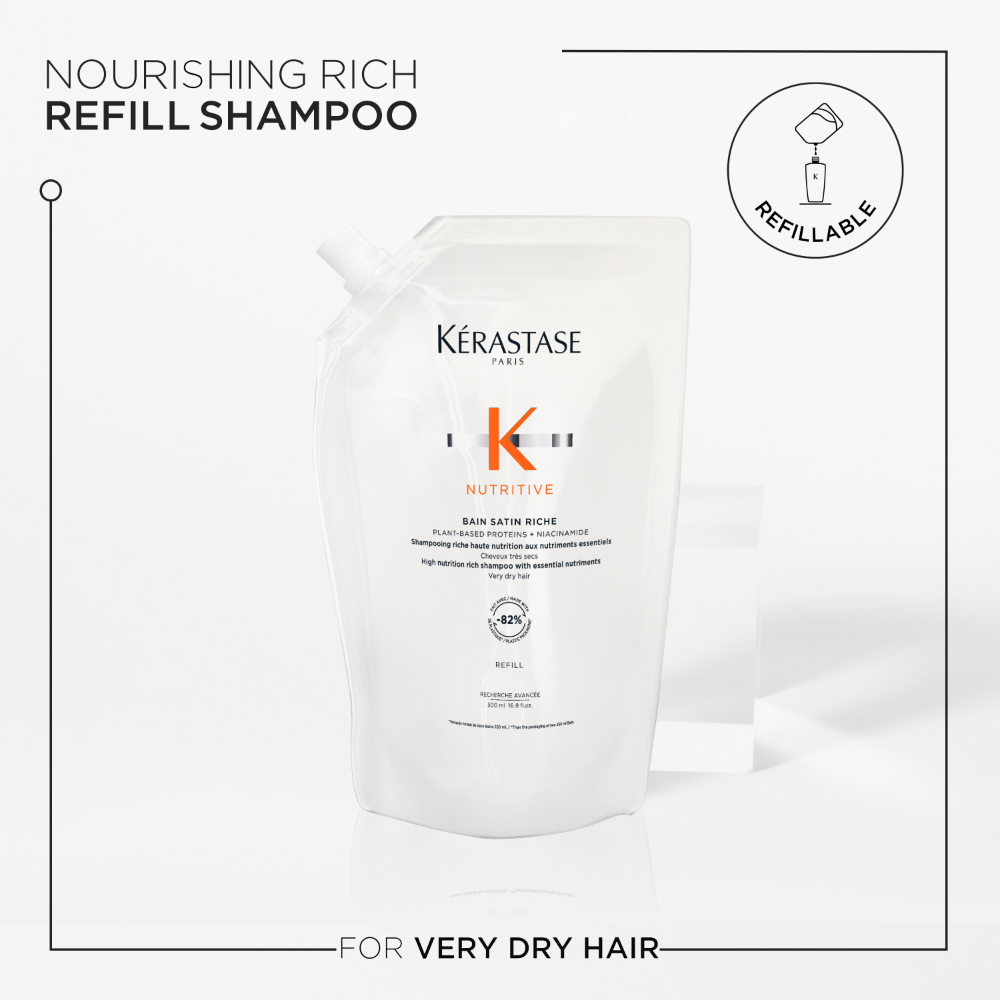 Kérastase Nutritive Bain Satin Riche High Nutrition Rich Shampoo Refill Pouch 500ml