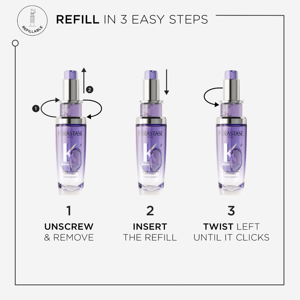 Kérastase Blond Absolu L'Huile Cicagloss Hydrating Hair Oil Refillable Bottle 75ml
