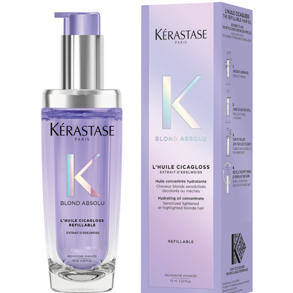Kérastase Blond Absolu L'Huile Cicagloss Hydrating Hair Oil Refillable Bottle 75ml