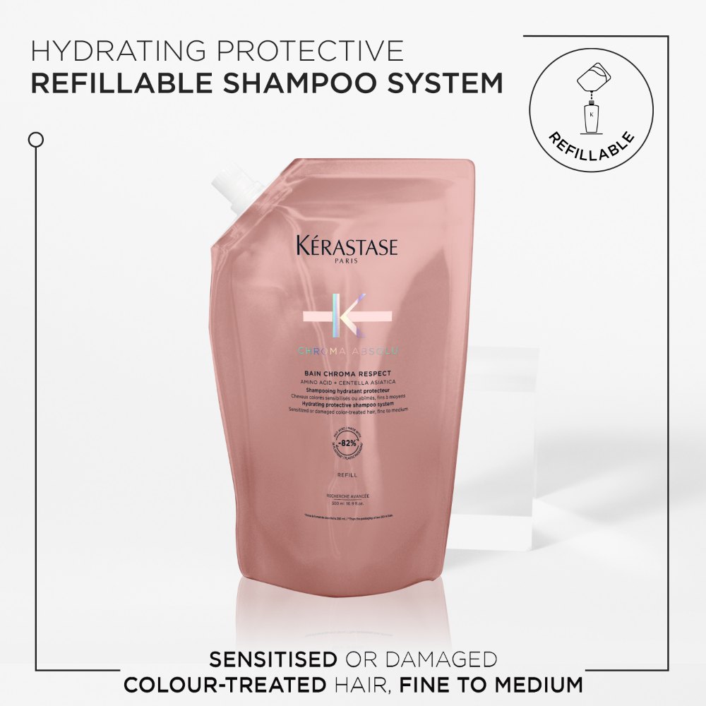 Kérastase Chroma Absolu Bain Chroma Respect Protective Shampoo Refill Pouch 500ml