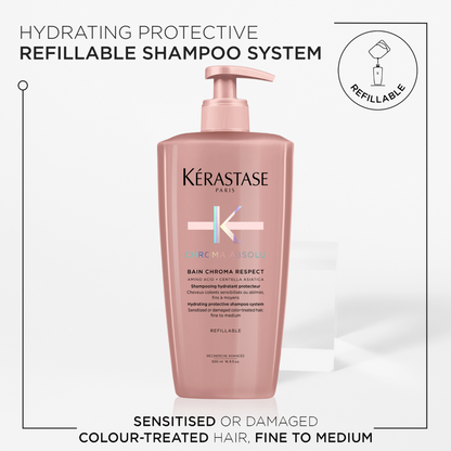 Kérastase Chroma Absolu Bain Chroma Respect Protective Shampoo Refillable Bottle 500ml