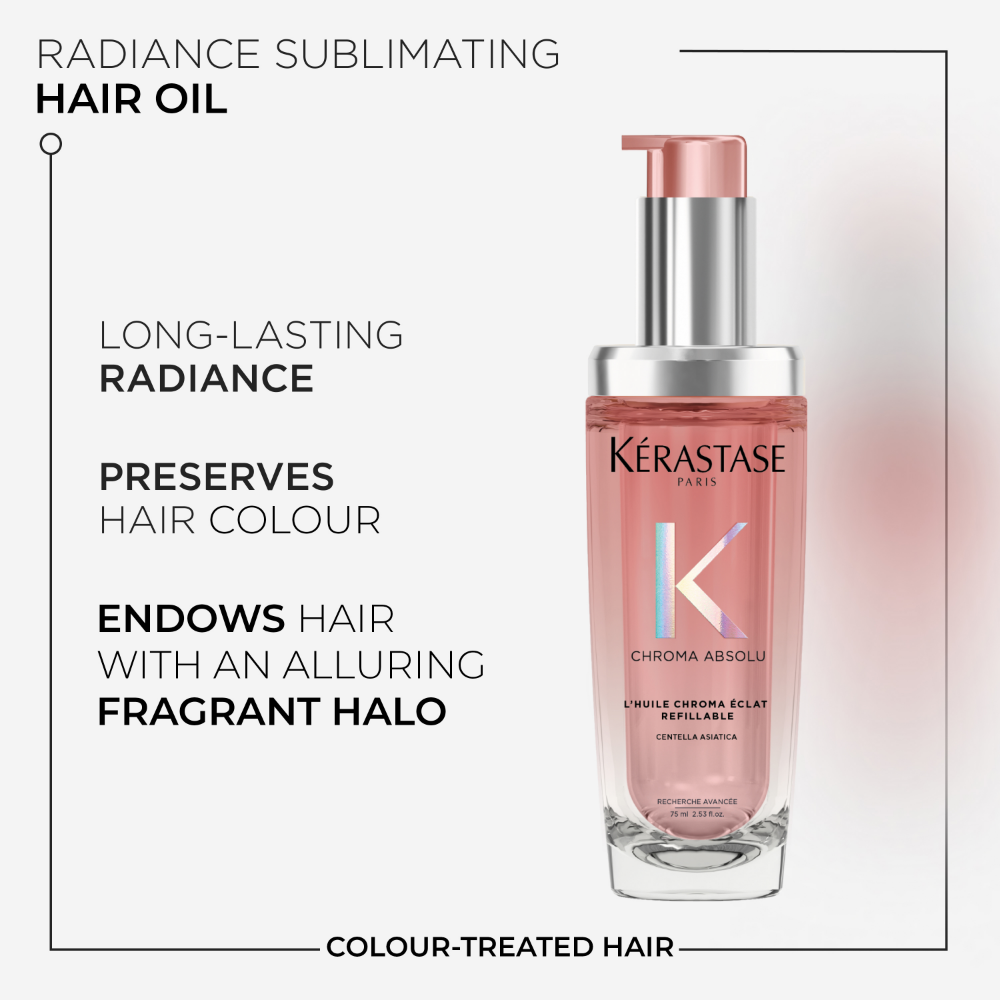 Kérastase Chroma Absolu L'Huile Chroma Eclat Radiance Sublimating Hair Oil Refillable Bottle 75ml