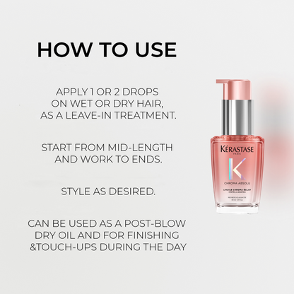 Kérastase Chroma Absolu L'Huile Chroma Eclat Radiance Sublimating Hair Oil 30ml