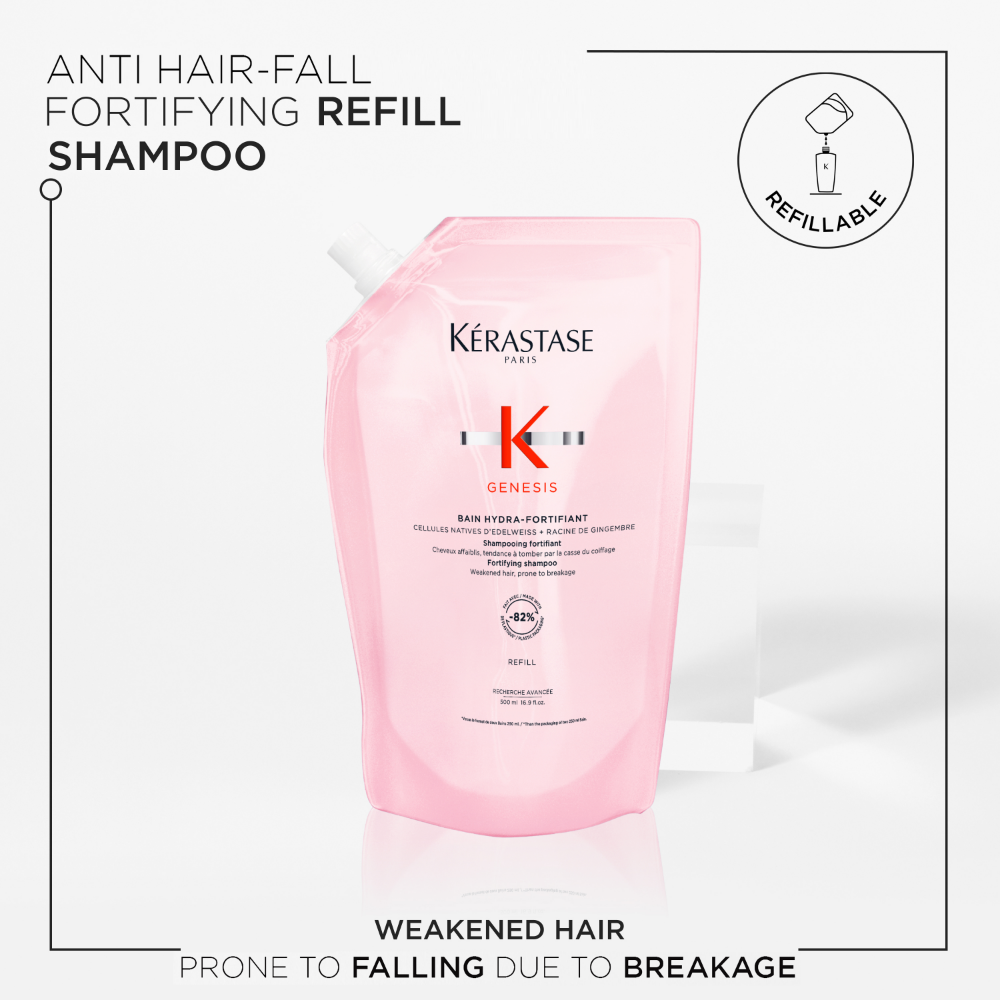 Kérastase Genesis Bain Hydra-Fortifiant Anti Hair-Loss Shampoo Refill Pouch 500ml