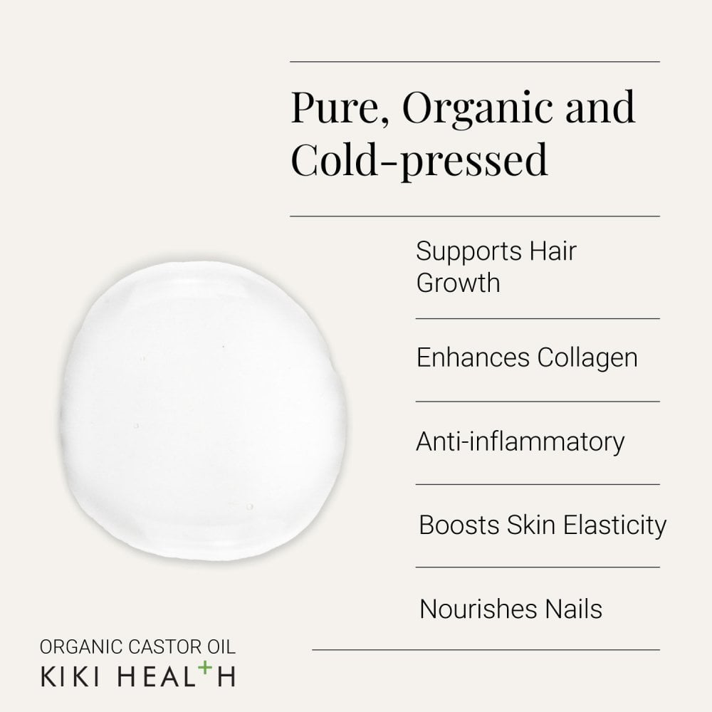 Kiki Health 100% Pure Cold-Pressed Organic Castor Oil 250ml