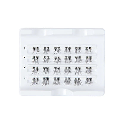 Kiss Falscara Multipack Clear Band Individual Lash Clusters Black 12 Pairs