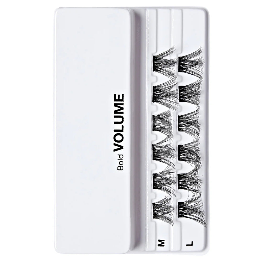 Kiss imPress Press-On Falsies Individual Lashes Black 05 Bold Volume 12 Clusters