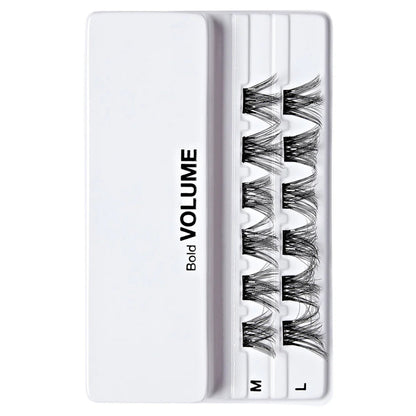 Kiss imPress Press-On Falsies Individual Lashes Black 05 Bold Volume 12 Clusters