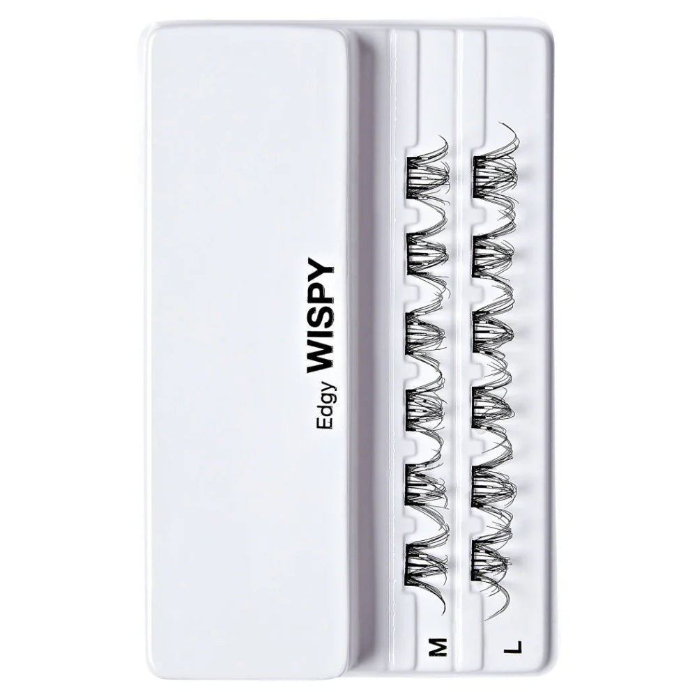 Kiss imPress Press-On Falsies Individual Lashes Black 09 Edgy Wispy 12 Clusters