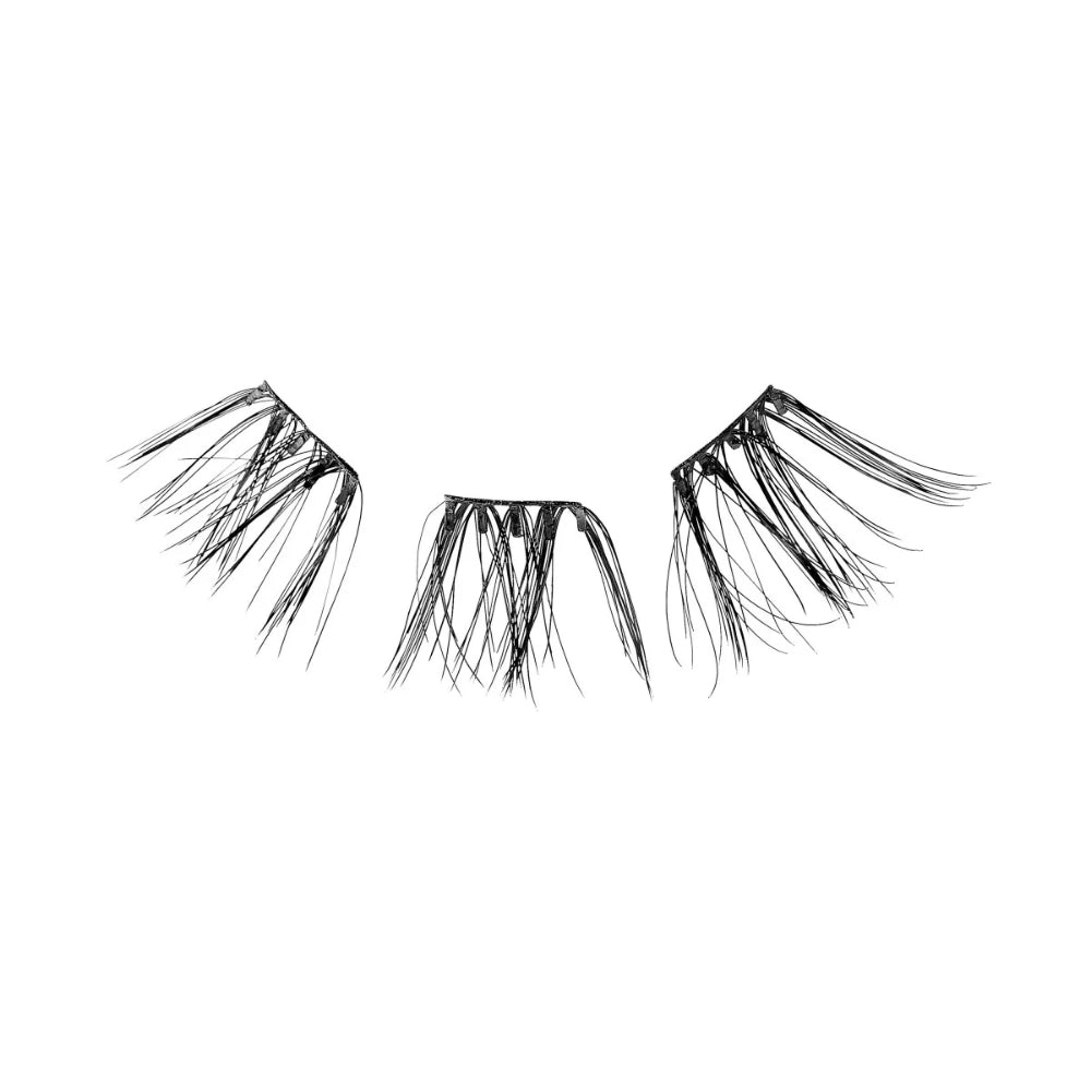 Kiss imPress Press-On Falsies Individual Lashes Black 09 Edgy Wispy 12 Clusters