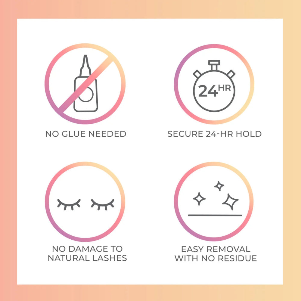 Kiss imPress Press-On Falsies Individual Lashes Black 09 Edgy Wispy 12 Clusters