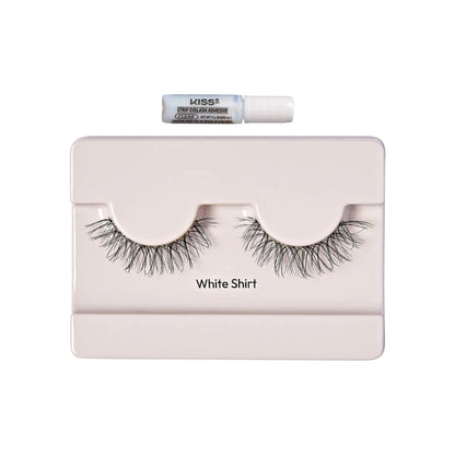 Kiss The New Natural 01 White Shirt False Strip Lashes Black