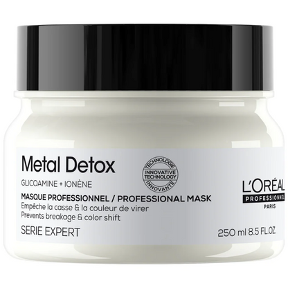 L'Oreal Professionnel Serie Expert Metal Detox Anti-Metal Cleansing Cream Shampoo 300ml & Mask 250ml Twin