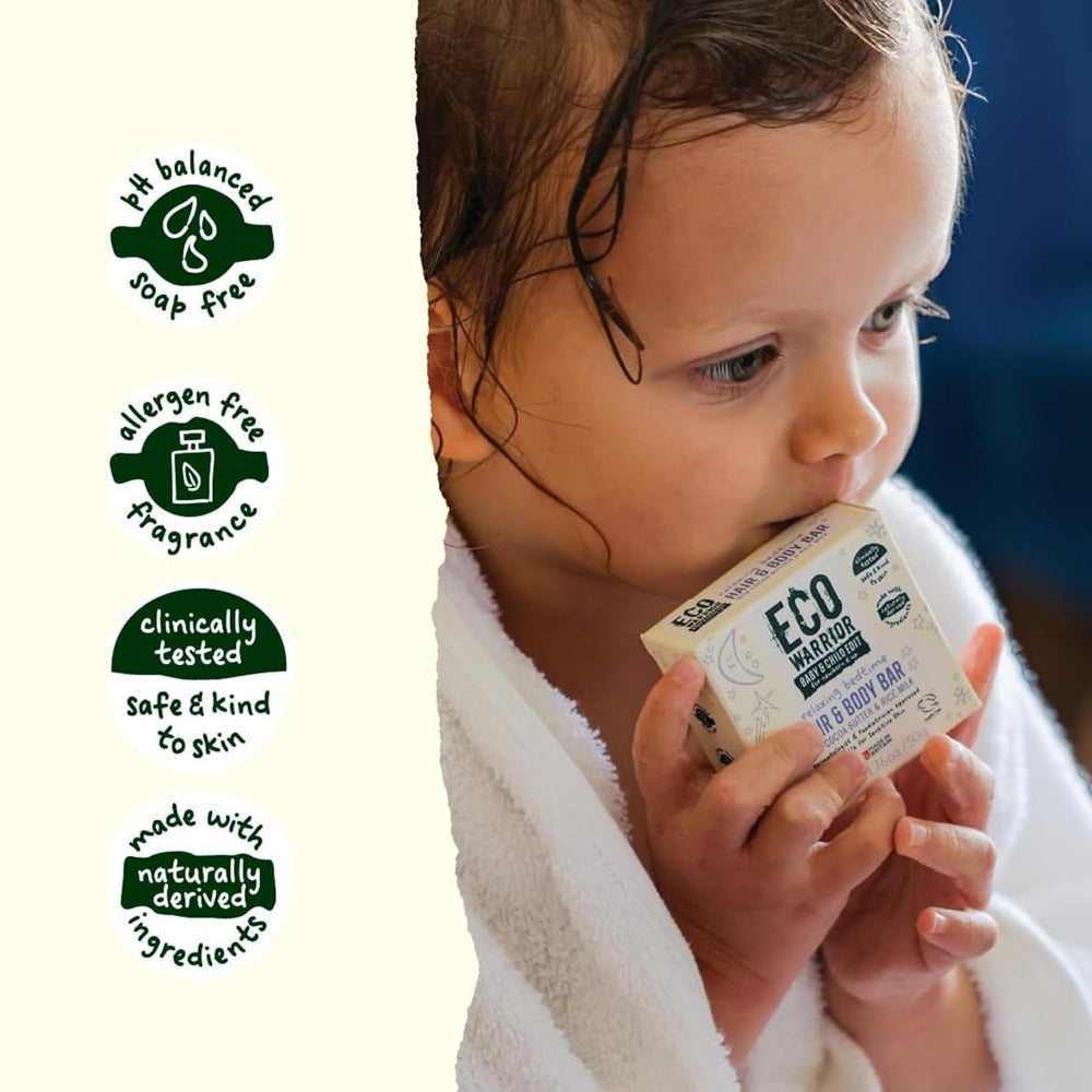 Eco Warrior Baby & Child Relaxing Bedtime Hair & Body Bar 50g