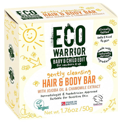 Eco Warrior Baby & Child Gently Cleansing Hair & Body Bar 50g
