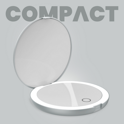 Luna London Compact Mirror Chalk Grey