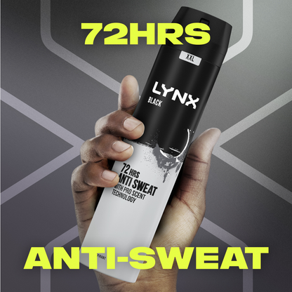 Lynx XXL Black 72h Frozen Pear & Cedarwood Anti-Perspirant Deodorant Spray 250ml