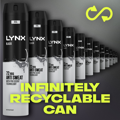 Lynx XXL Black 72h Frozen Pear & Cedarwood Anti-Perspirant Deodorant Spray 250ml