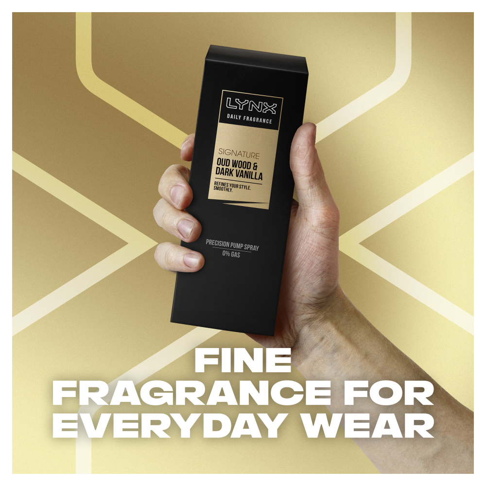 Lynx Signature Daily Fragrance Oudwood & Dark Vanilla Precision Deodorant Pump Spray 100ml