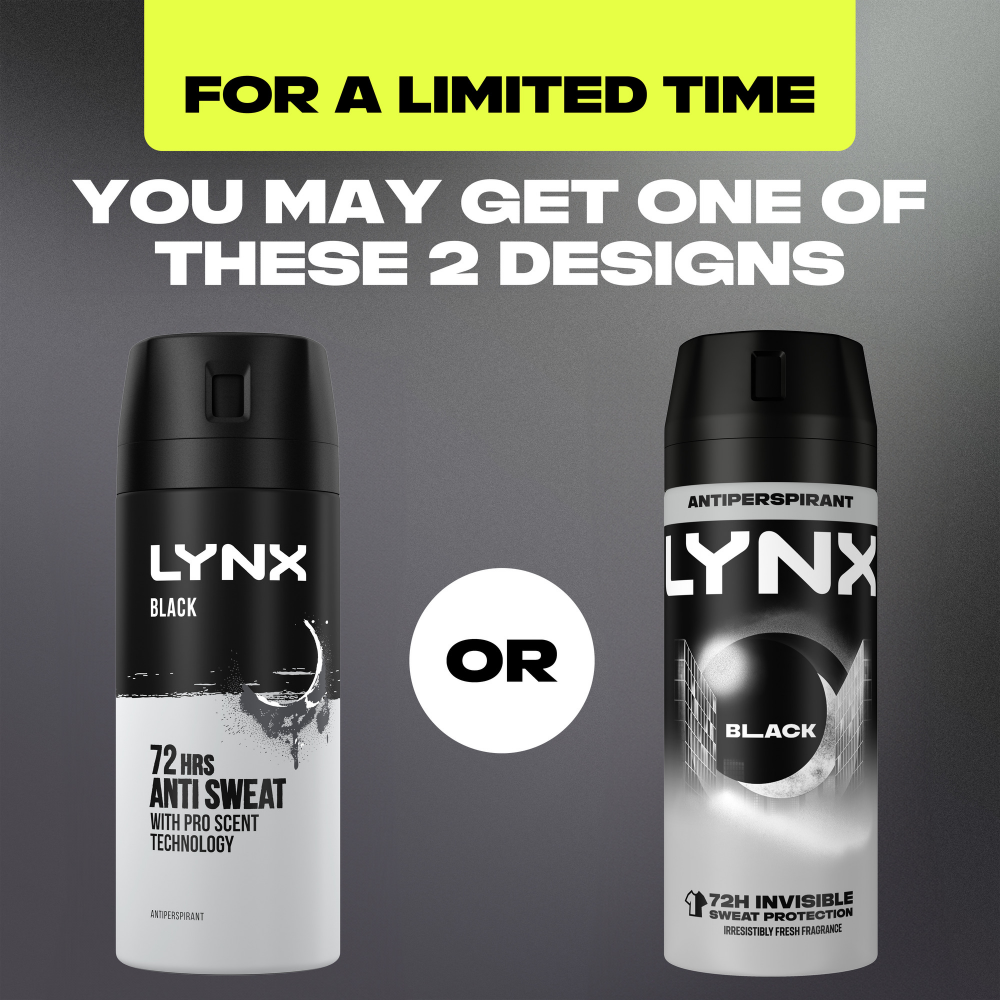 Lynx Black 72h Frozen Pear & Cedarwood Anti-Perspirant Deodorant Spray 150ml