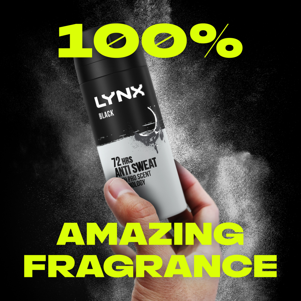 Lynx Black 72h Frozen Pear & Cedarwood Anti-Perspirant Deodorant Spray 150ml