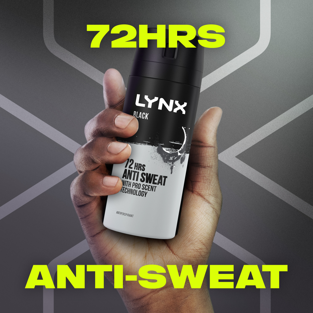 Lynx Black 72h Frozen Pear & Cedarwood Anti-Perspirant Deodorant Spray 150ml