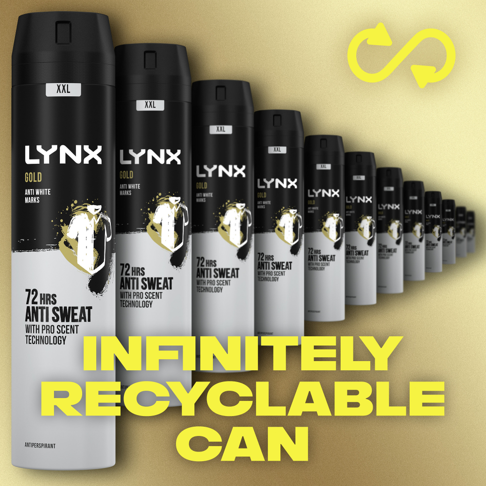 Lynx XXL Gold 72h Oudwood & Fresh Vanilla Anti-Perspirant Deodorant Body Spray 250ml