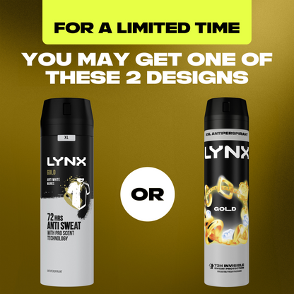 Lynx XXL Gold 72h Oudwood & Fresh Vanilla Anti-Perspirant Deodorant Body Spray 250ml