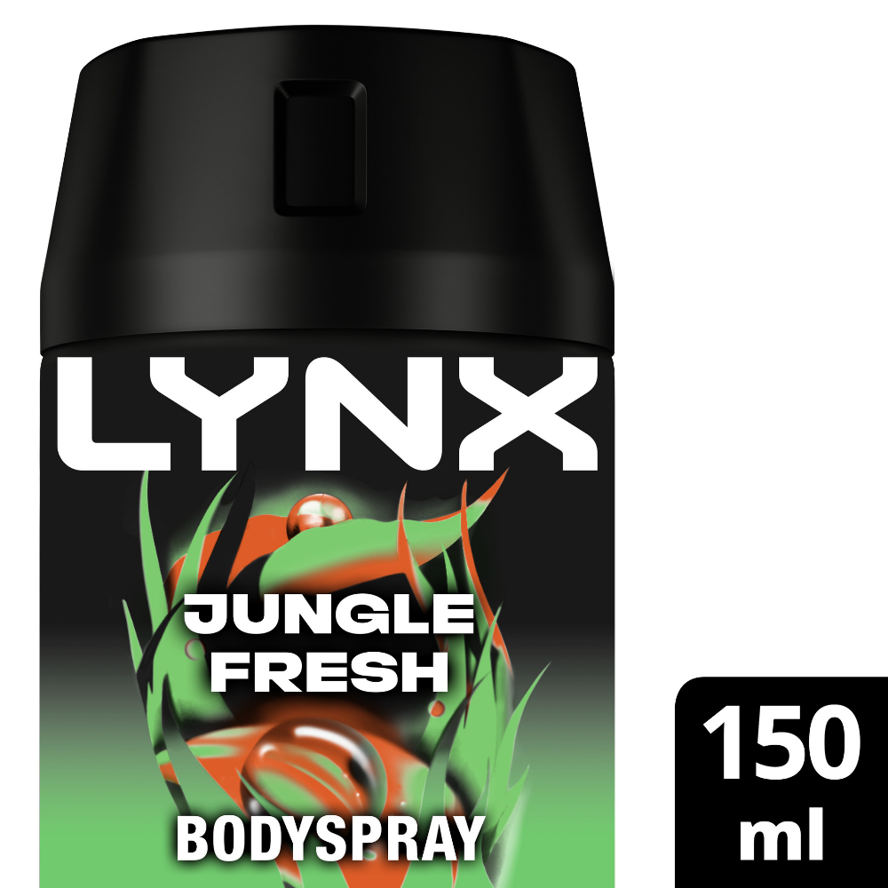 Lynx Jungle Fresh 48h Palm Leaves & Amber Deodorant Body Spray 150ml